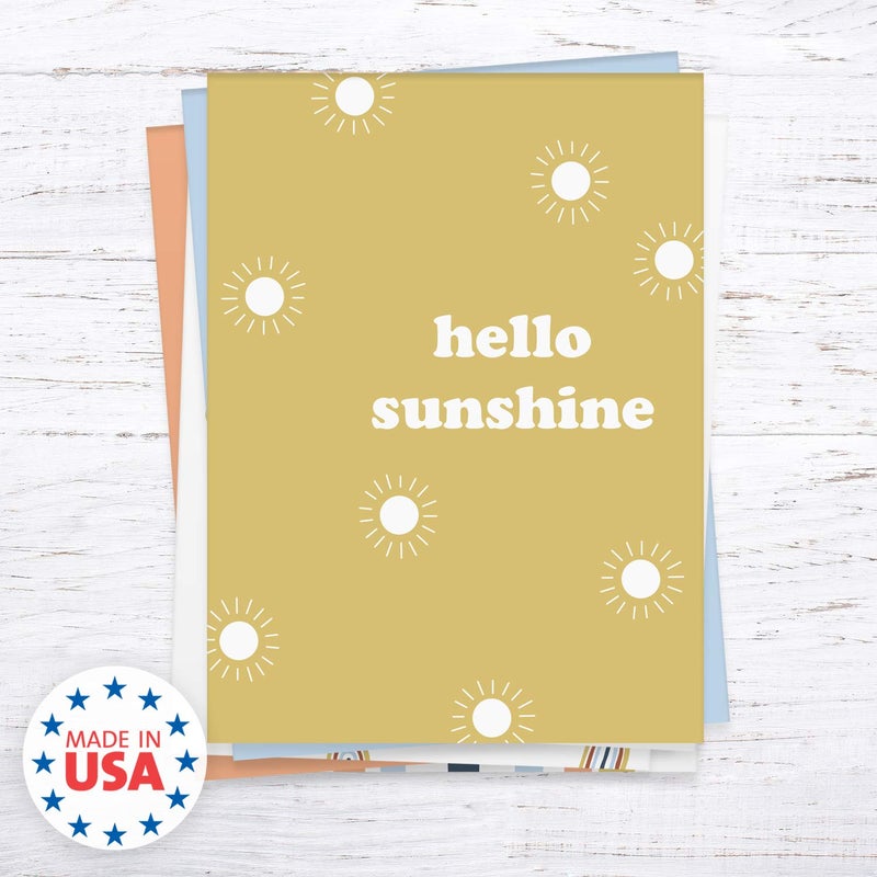 Canopy Street Encouraging & Inspirational Retro Greeting Cards / 24 All Occasion Vintage Aesthetic Note Cards With White Envelopes / 6 Motivational Designs / 3 1/2" x 4 7/8" Card Pack - Image 4